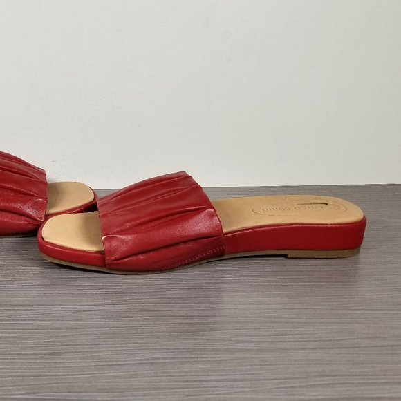 Corso Como Harisya Slide Sandal, Red Leather, Womens Size 7 M / 37.5 - Picture 6 of 11